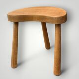Vintage solid wood tripod stool – 50s bean model