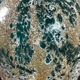 Vintage enameled blown glass vase 80'S Ht 27