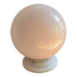 Vintage ceiling light with white opaline glass globe lamp