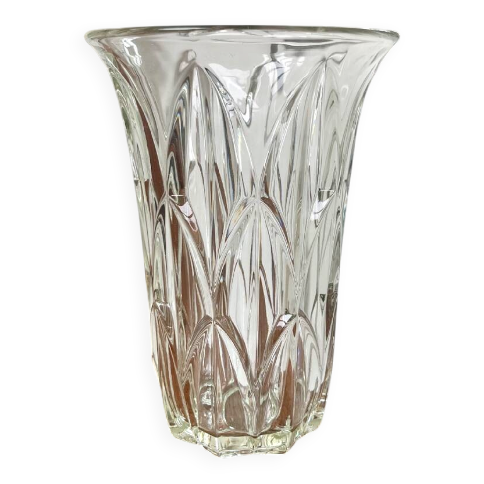 Vintage molded glass vase