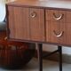 Coiffeuse vintage mid-century en teck (Meredew)