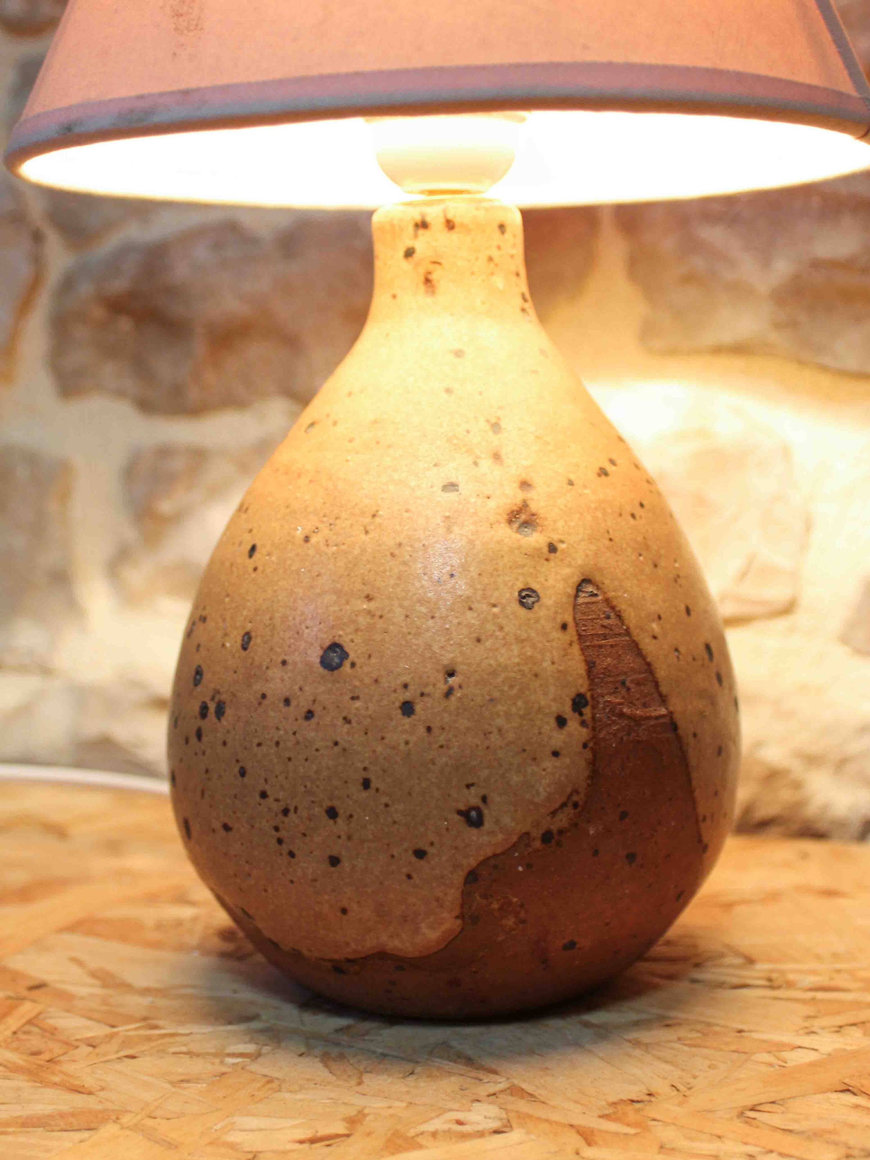 Glazed stoneware lamp base