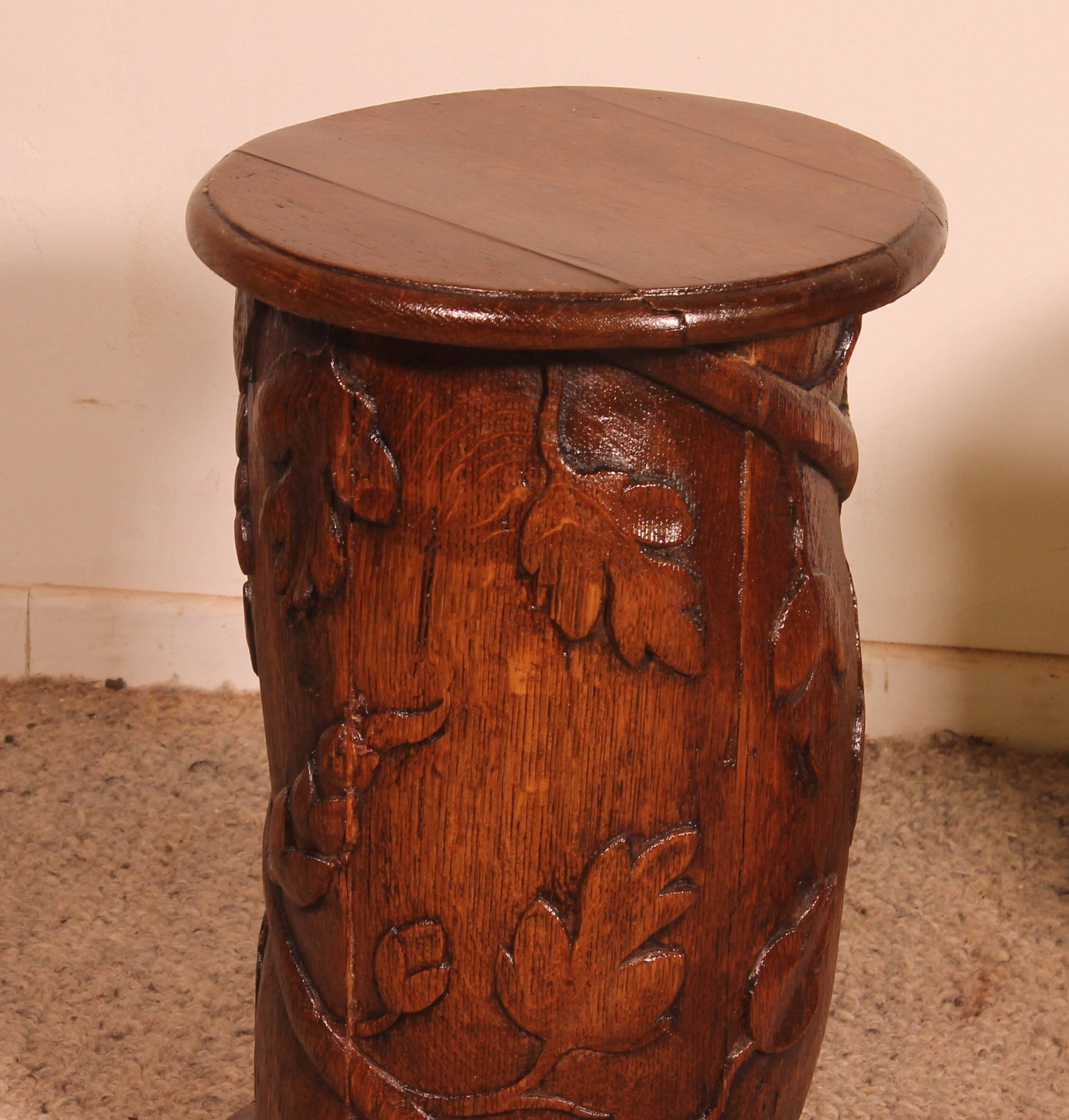 pair of 17th century oak bedside tables or sofa ends