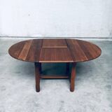 Popular Work Oak Extendable Dining Table, France, 1930s