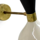 Wall sconce Diabolo italian black and white
