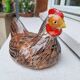 Terrine dish, zoomorphic hen on nest, M. Caugant, Portugal