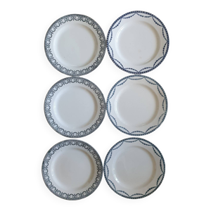 6 assiettes plates en