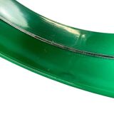 Miroir rond vert vintage de l'ère spatiale