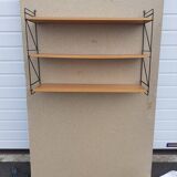 Wall shelf type String Scandinavian style 70s in beech