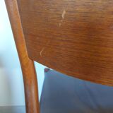 2 Fristho Franeker chairs, Scandinavian, teak and leather.