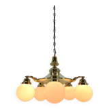 Grand Lustre Bras Art Déco, Restauré
