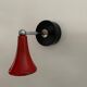 Pair of red metal wall lights AGE, 1970s, Italy