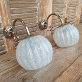 Antique Clichy glass wall lights