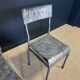 Paire de chaises indus métal gris