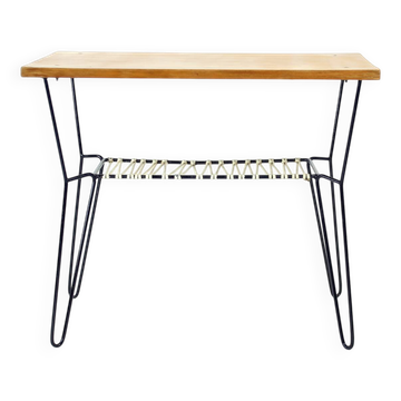 Table basse avec base en métal, Tchécoslovaquie années 1960