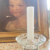 Moulded glass candle holder