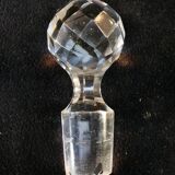 Blown and engraved glass decanter