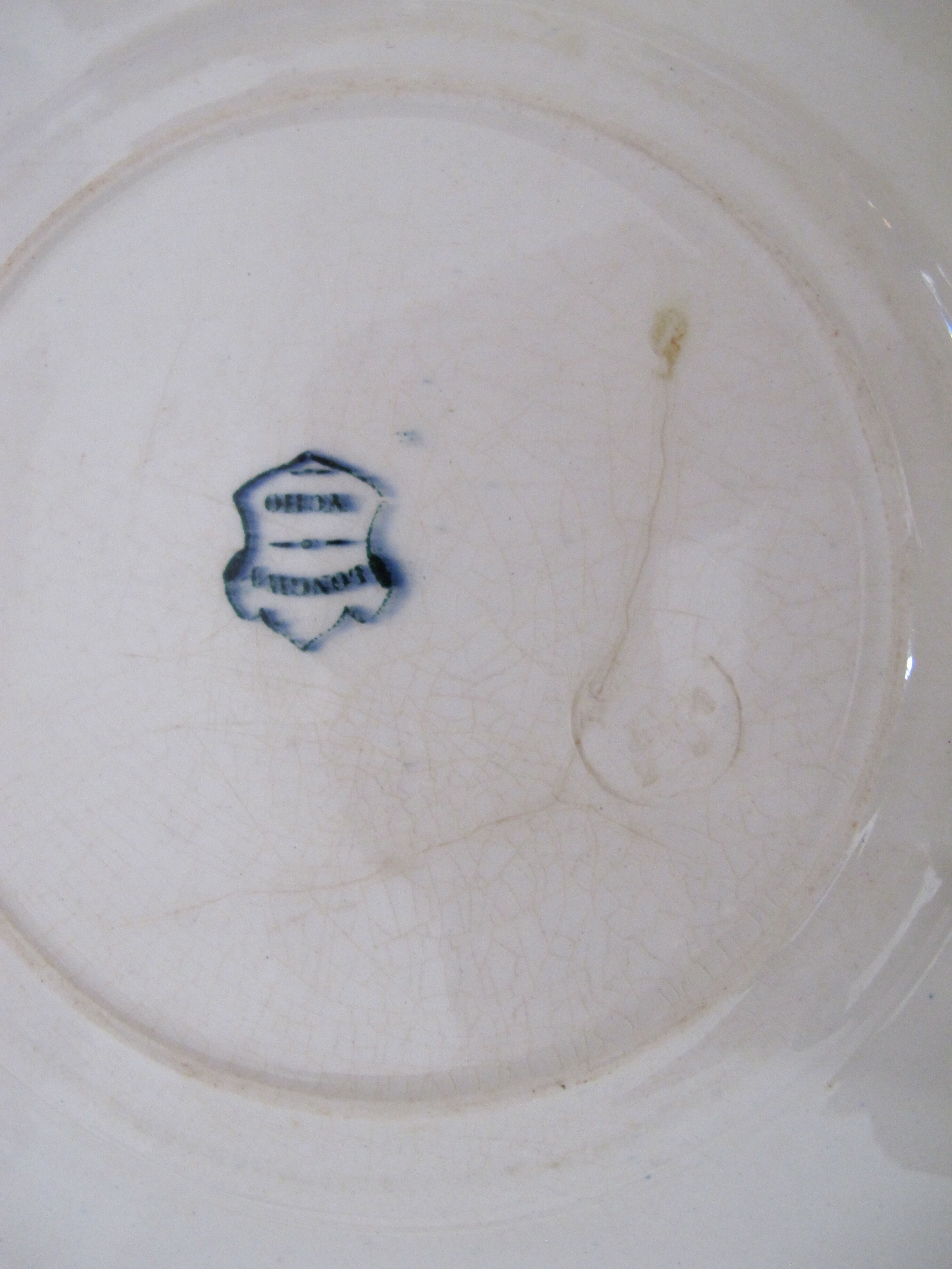 4 dessert plates in iron earth from Longwy