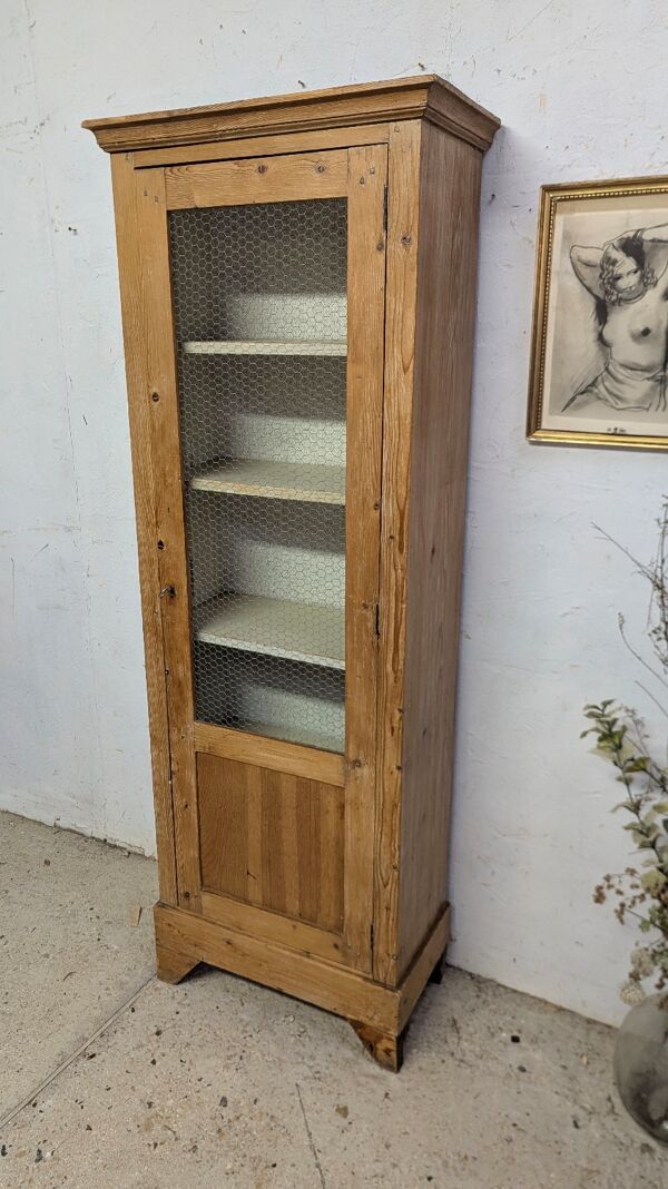 Armoire Lingère Bibliothèque Vitrine Patine Shabby Vintage