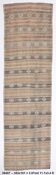 3x12 Brown Mustard Turkish Kilim Runner Rug 101x353Cm