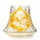 Vase with roses, mid-century modern, glass, Poland, 1970s
