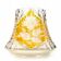 Vase with roses, mid-century modern, glass, Poland, 1970s