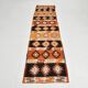 3x10 Boho Style Kilim Runner Rug, Peach Orange Vintage Runner, 73x296 Cm