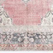 8x12 Large Vintage Pale Red & Blue Persian Rug, Oriental Rustic Carpet