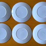 Large antique earthenware dinner plates by Brown-Westhead, Moore & Co.