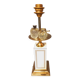 Large designer lamp in brass and ivory lacquer