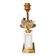 Large designer lamp in brass and ivory lacquer