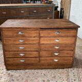 Meuble de métier, de mercerie double face à 20 tiroirs