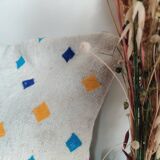 Berber cushion with bright patterns