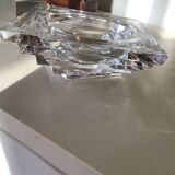 Clear crystal ashtray or trinket dish