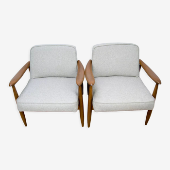 GFM-87 Armchairs by Juliusz Kedziorek for Gościcińskie Furniture, 1960s, Set of 2