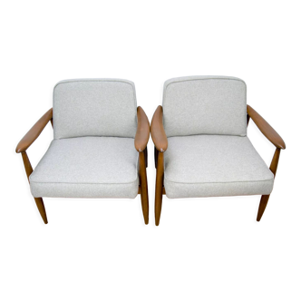 GFM-87 Armchairs by Juliusz Kedziorek for Gościcińskie Furniture, 1960s, Set of 2