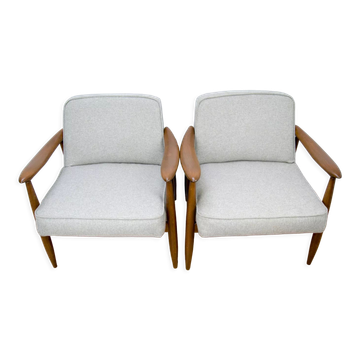 GFM-87 Armchairs by Juliusz Kedziorek for Gościcińskie Furniture, 1960s, Set of 2