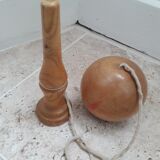 Old bilboquet in blond wood