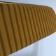 Vintage folding chair lafuma chantazur with striped gold fabric