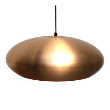 Large suspended copper lamp from mid-century Germany by Goldkant Leuchten.