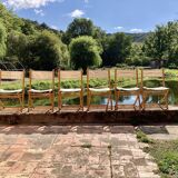 Set of 6 "design 1960" folding chairs.