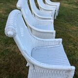 Set of vintage f rattan chairs