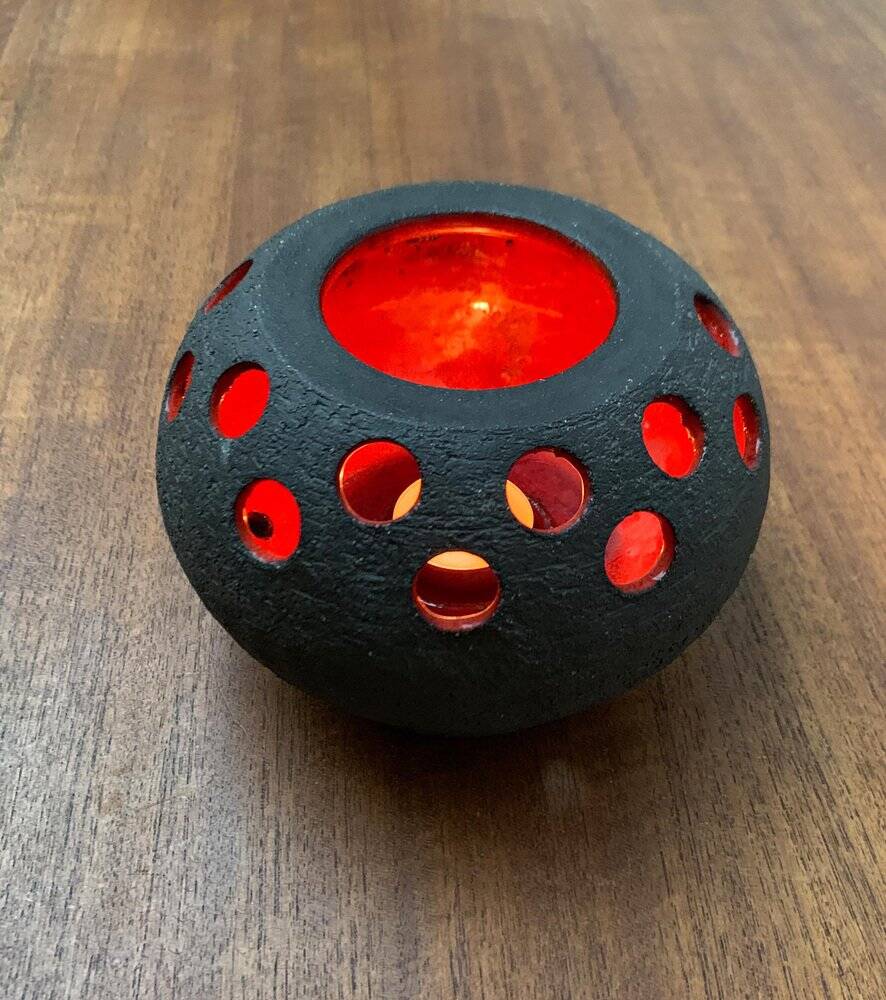 Danish studio candlestick from the mid-century by Lovemose, 1960s.