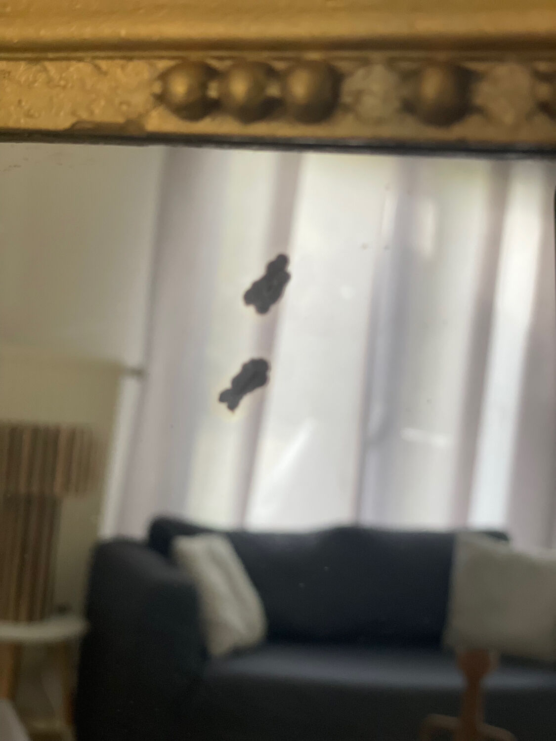 Antique Louis-Philippe carved mirror 90x65 cm