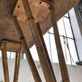 Vintage rattan meal table