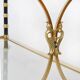 Brass and metal coffee table with two glass tops.