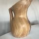 Ceramic vase mid century Grandjean in Vallauris faux bois 1960