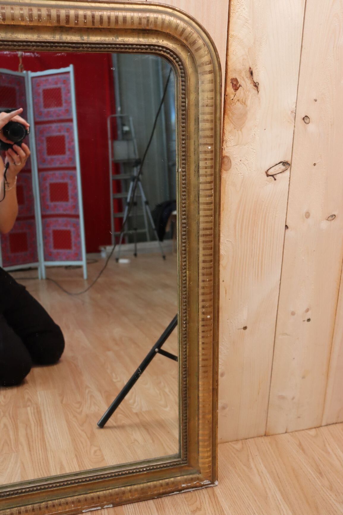 Gilded mirror Louis Philippe  - 94x73cm