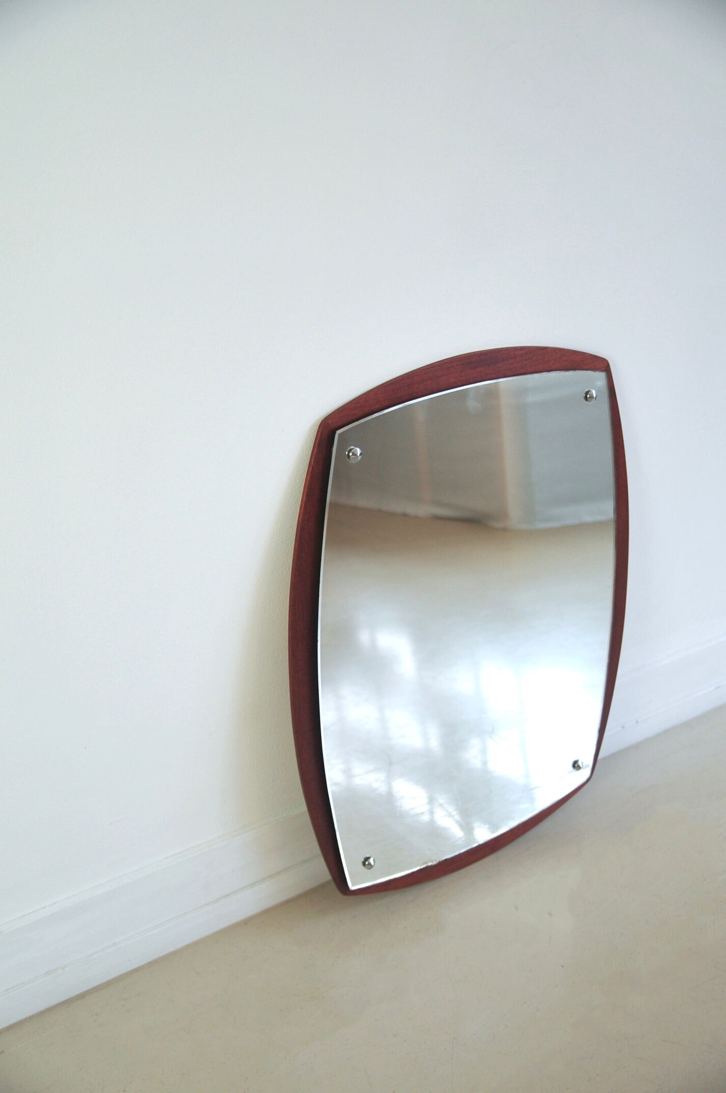 Teak wood mirror