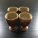 Set of 4 marbled stoneware cups